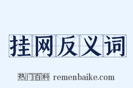挂网反义词是什么意思的图片